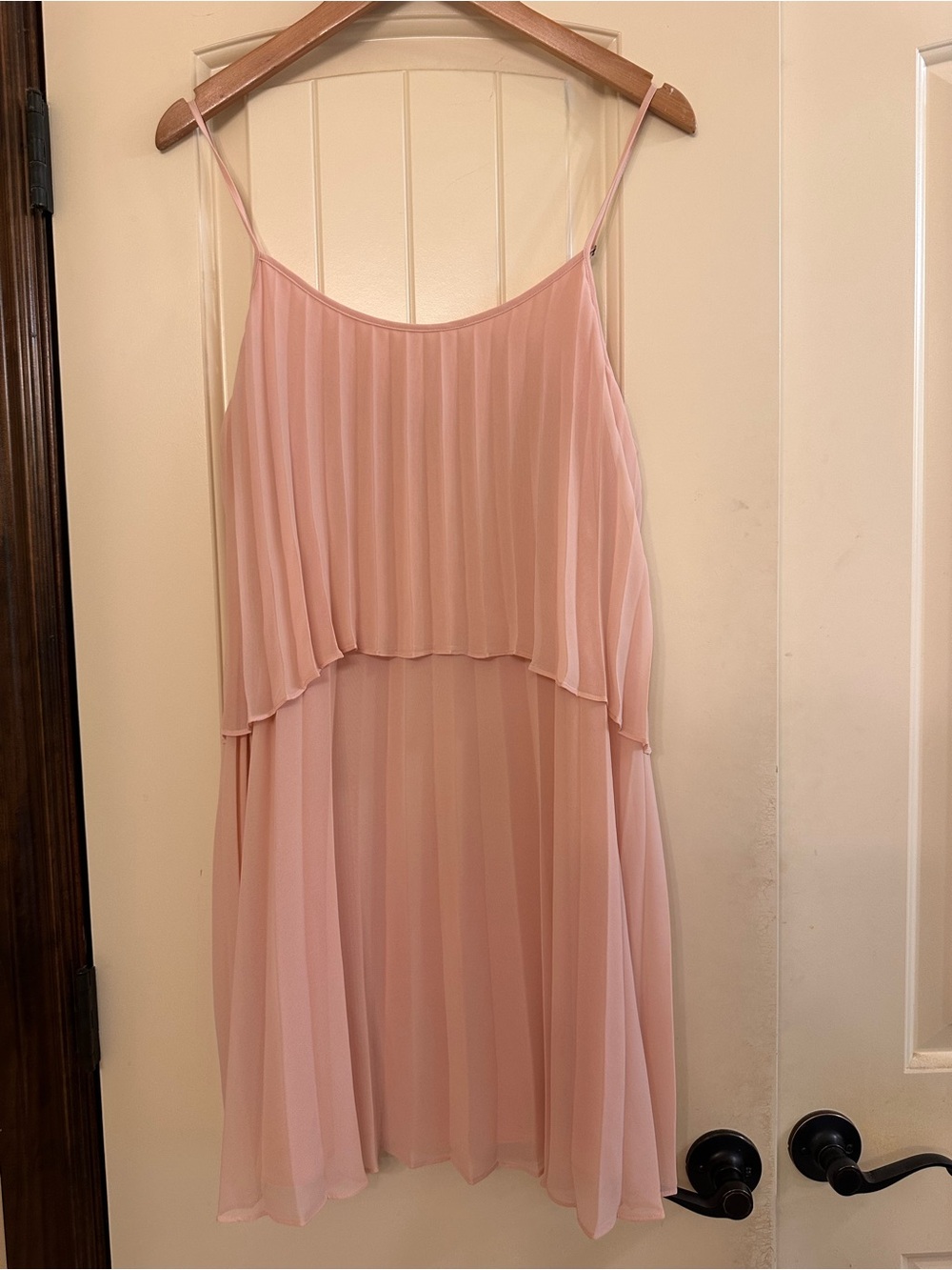 BCBGeneration Soft Blush Pink Pleated Dress